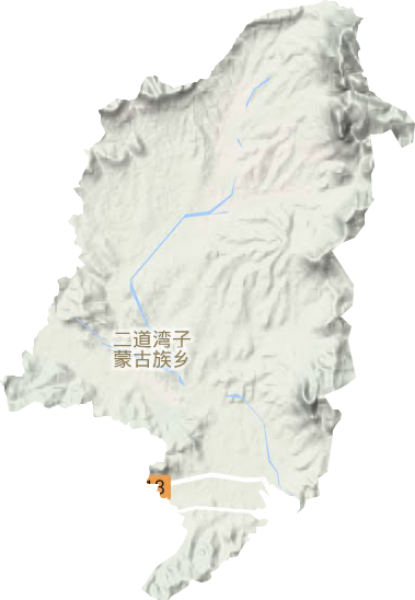 二道灣子蒙古族鄉地形圖