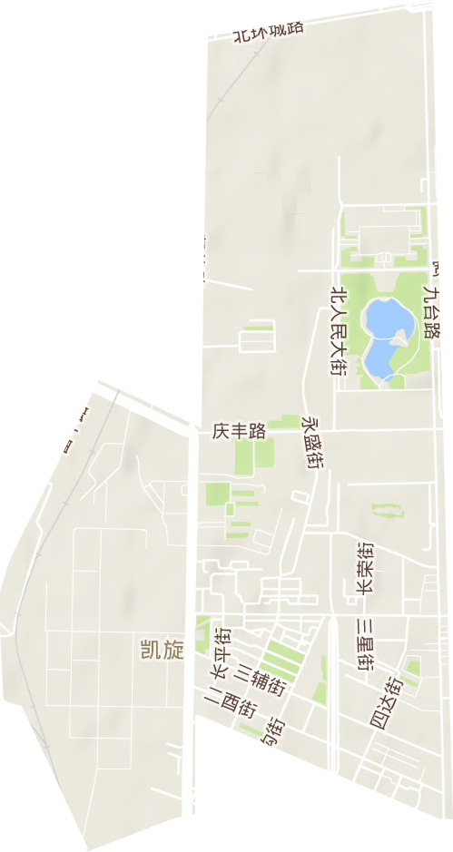 凱旋街道地形圖
