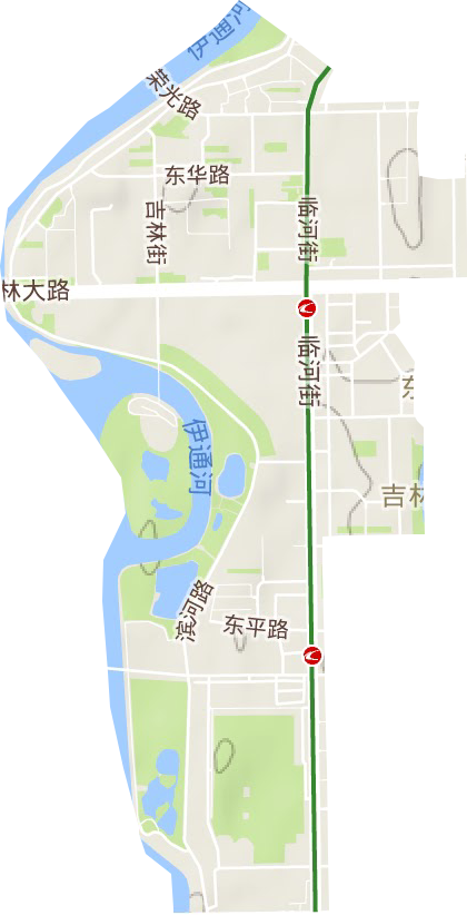 吉林街道地形圖