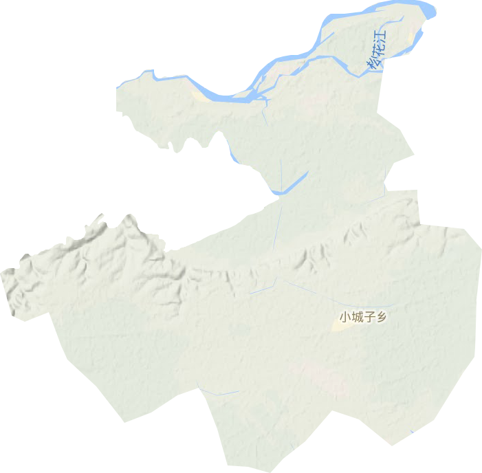 小城子鄉地形圖