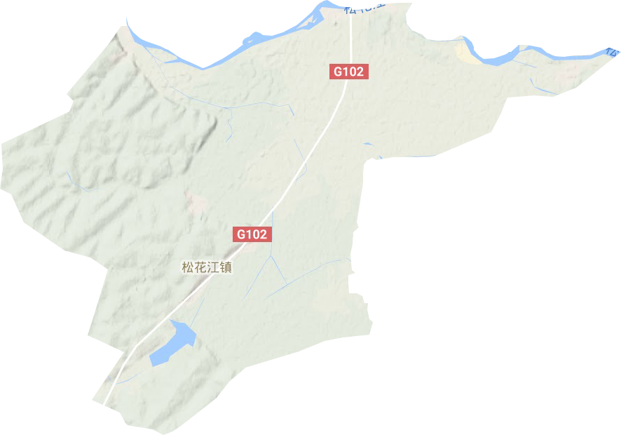 松花江鎮地形圖
