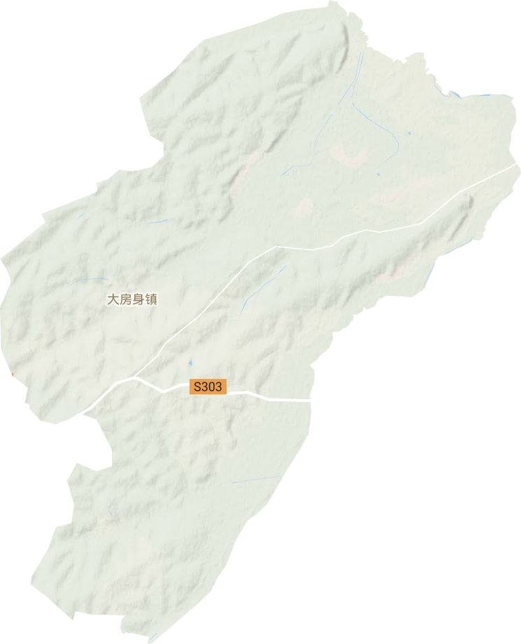 大房身鎮地形圖