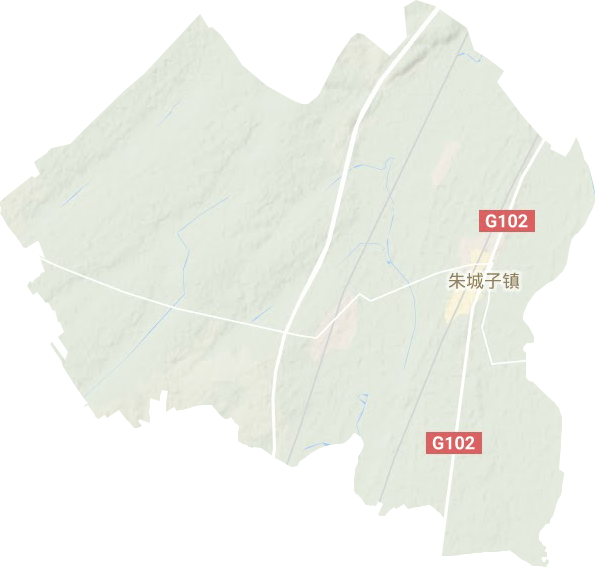 朱城子鎮(zhèn)地形圖
