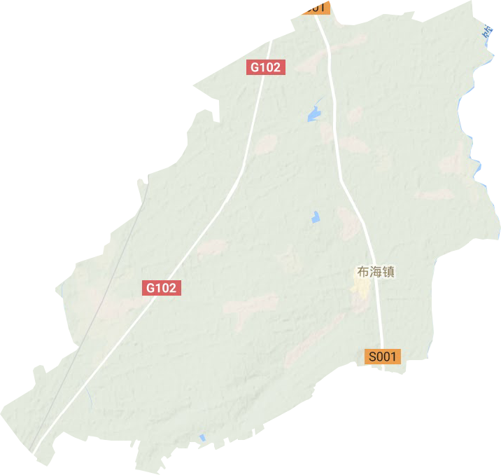布海鎮(zhèn)地形圖