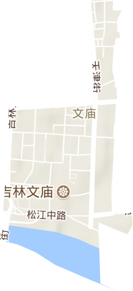 文廟街道地形圖