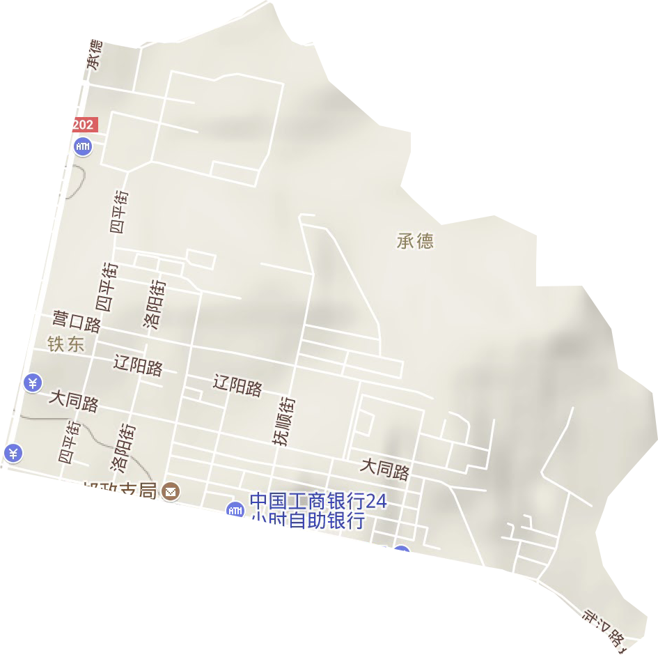 鐵東街道地形圖
