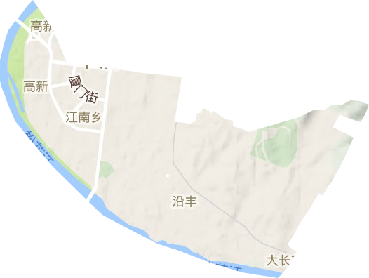 高新開發區街道地形圖