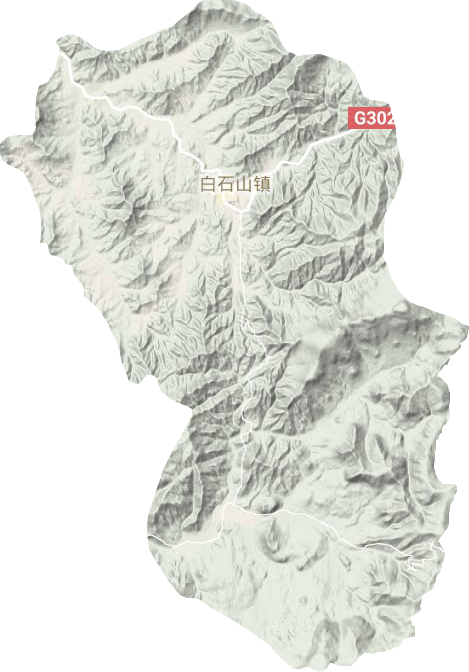 白石山鎮地形圖