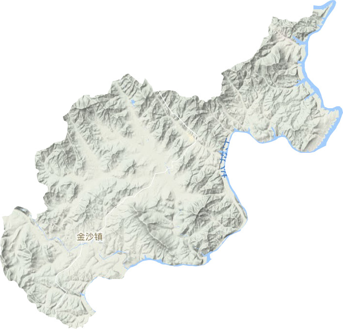 金沙鎮地形圖
