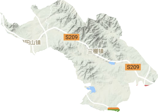朝陽山鎮地形圖