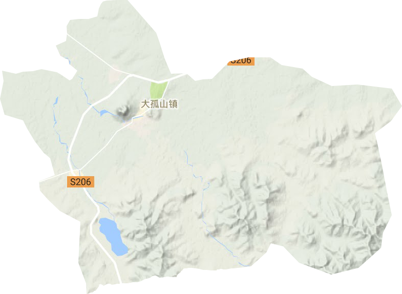 大孤山鎮地形圖