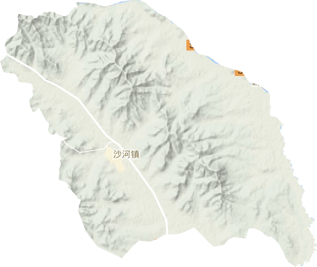沙河鎮地形圖