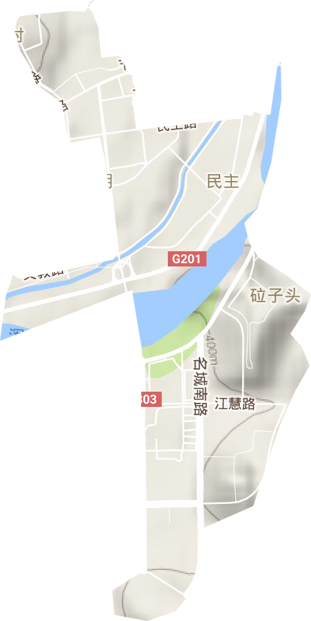 民主街道地形圖