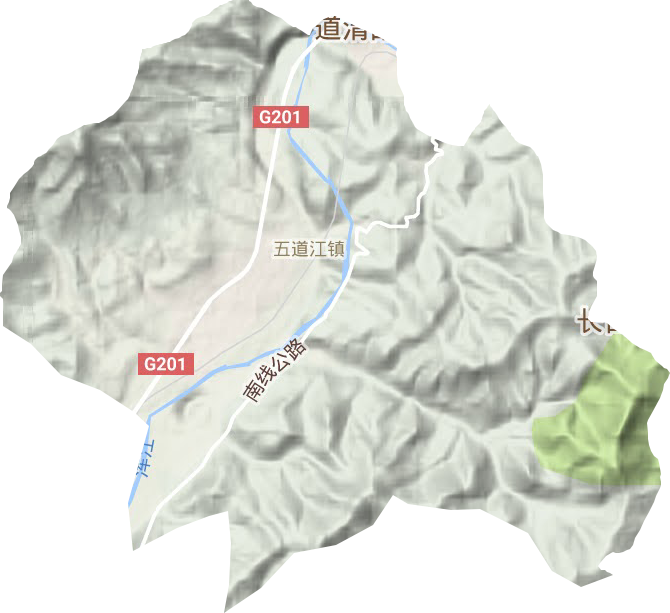 五道江鎮地形圖