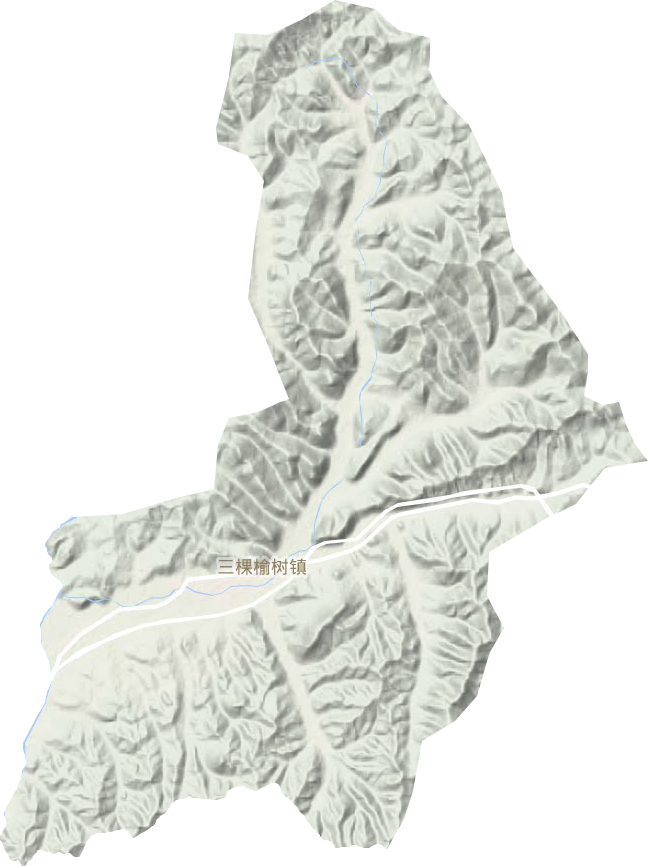 三棵榆樹鎮地形圖