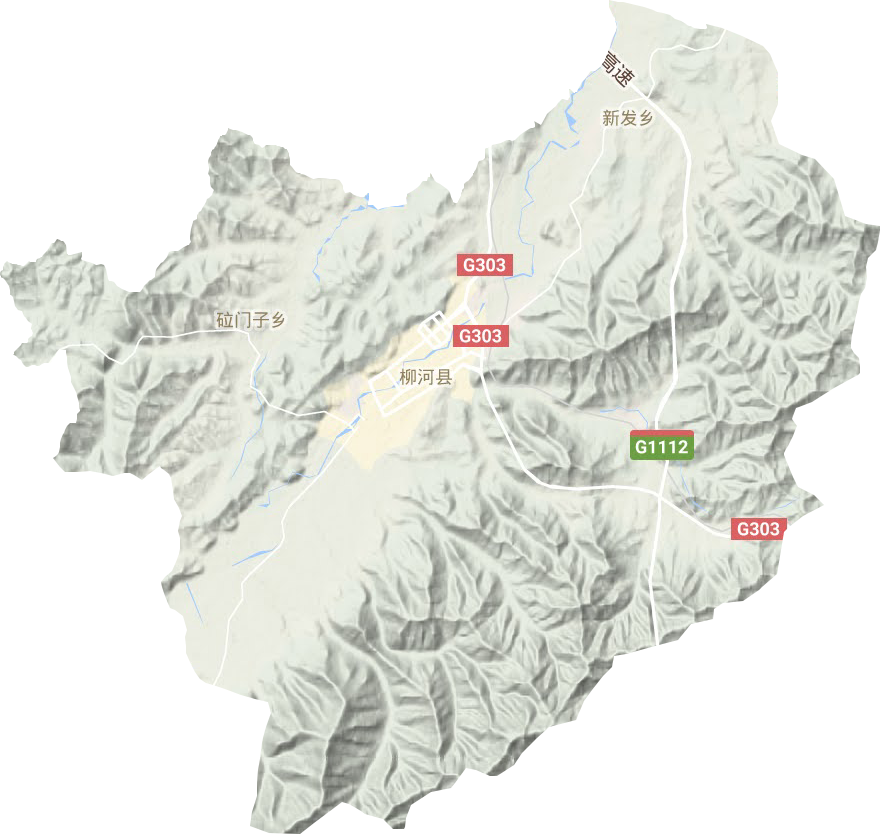 柳河鎮地形圖