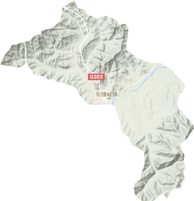 駝腰嶺鎮地形圖