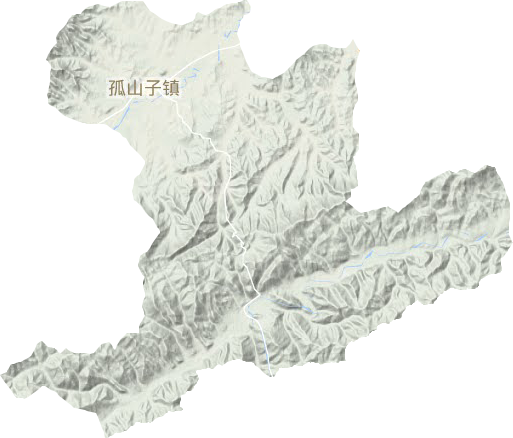 孤山子鎮地形圖