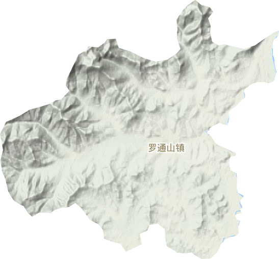 羅通山鎮地形圖