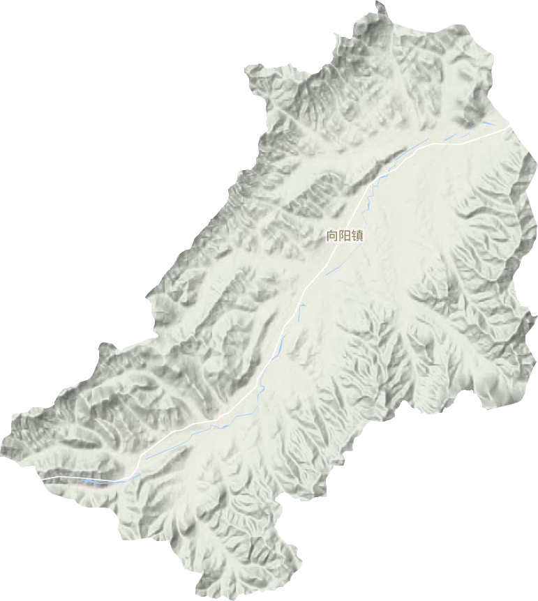 向陽鎮地形圖