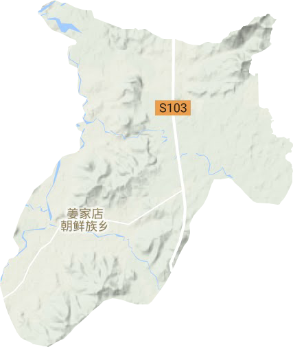 姜家店朝鮮族鄉地形圖