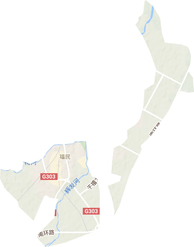 福民街道辦事處（梅河口市經濟貿易開發區）地形圖