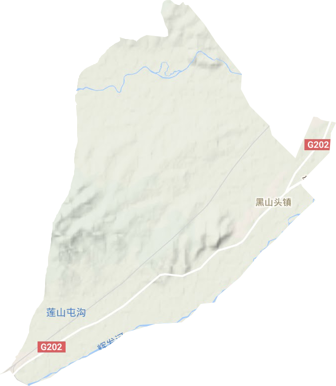 黑山頭鎮地形圖