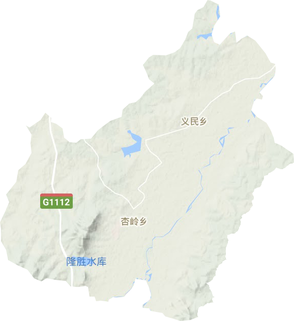杏嶺鄉(xiāng)地形圖