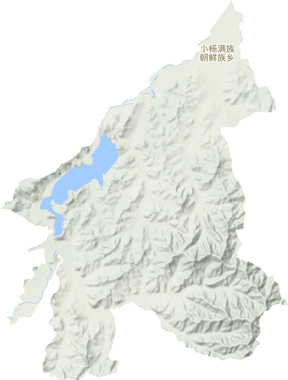 小楊滿族朝鮮族鄉地形圖