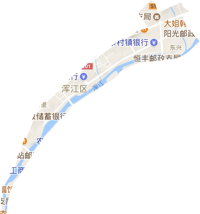江北街道地形圖