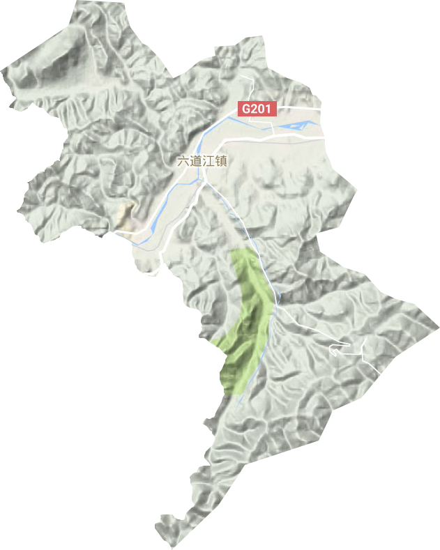 六道江鎮地形圖