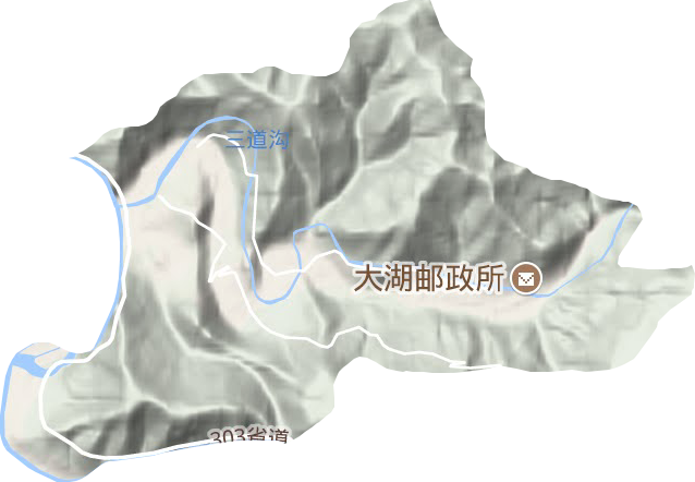 大湖街道地形圖
