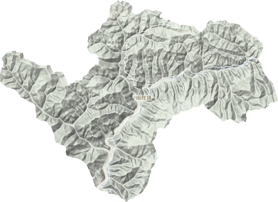 鬧枝鎮地形圖