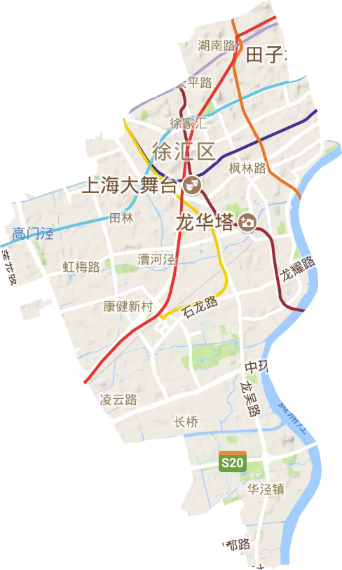 徐匯區地形圖
