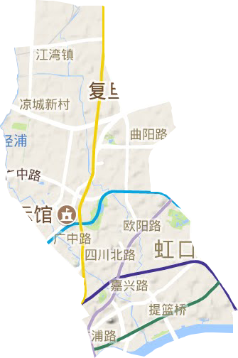 虹口區地形圖