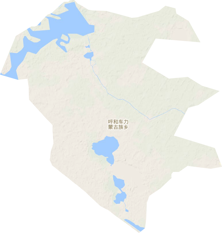 呼和車力蒙古族鄉地形圖