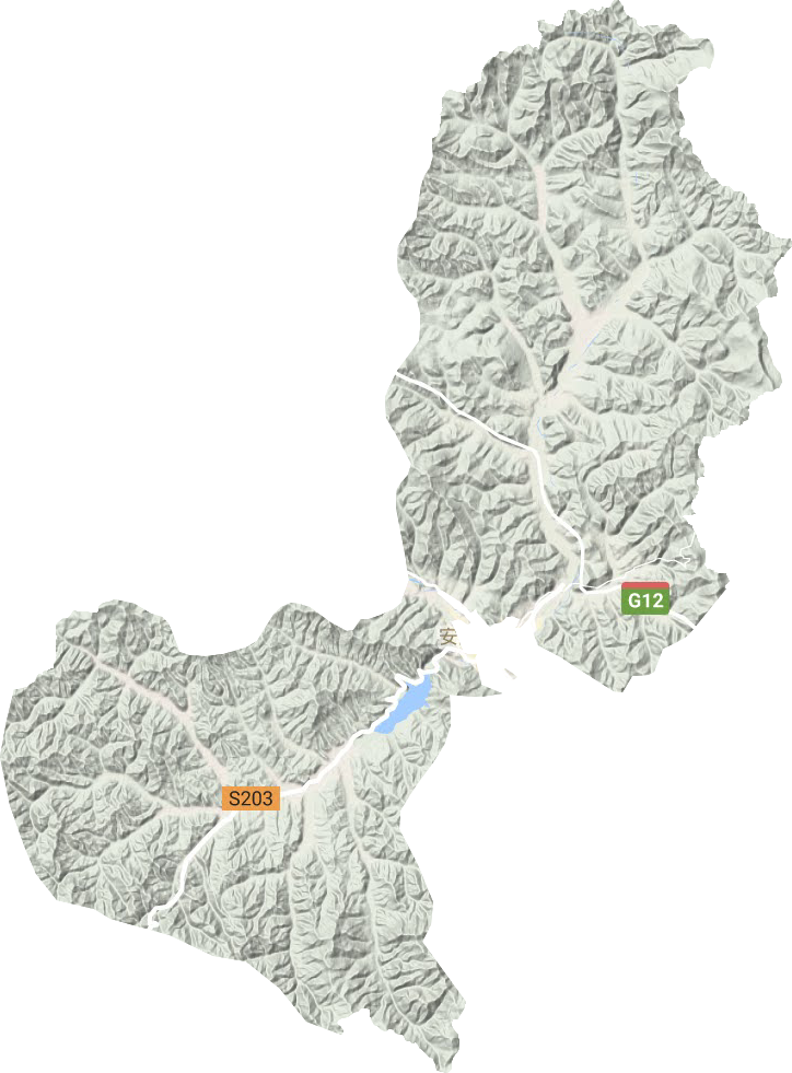 明月鎮(zhèn)地形圖