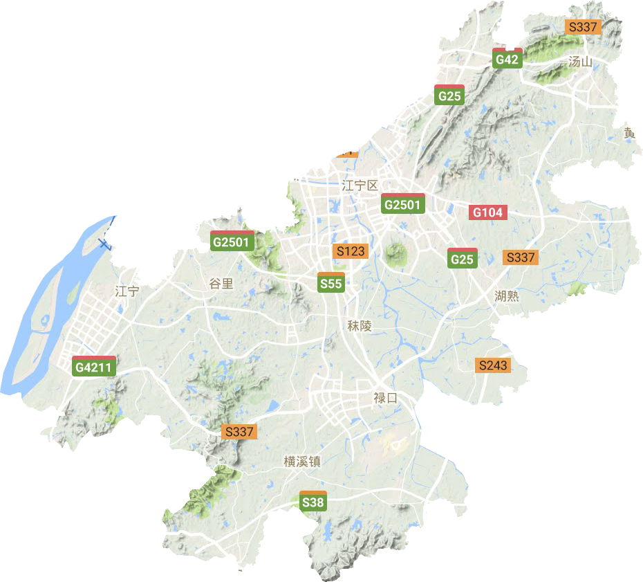 江寧區地形圖