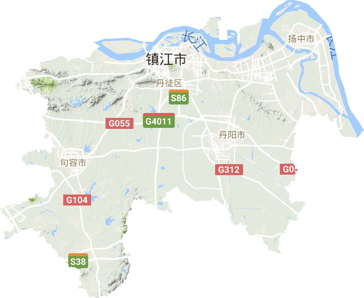 鎮(zhèn)江市地形圖