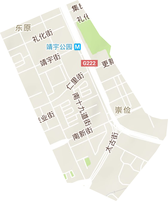 崇儉街道地形圖