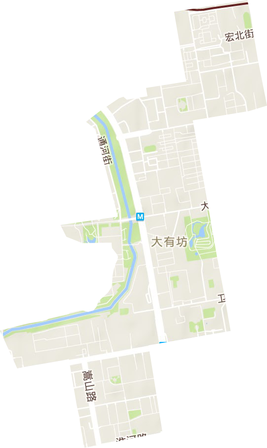 大有坊街道地形圖