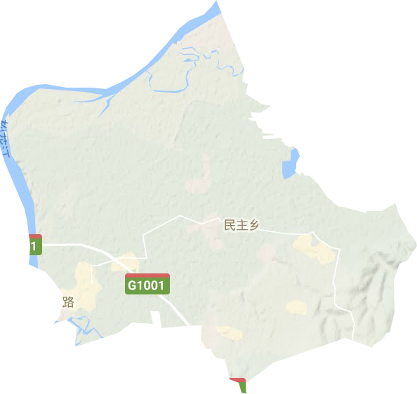民主鄉(xiāng)地形圖