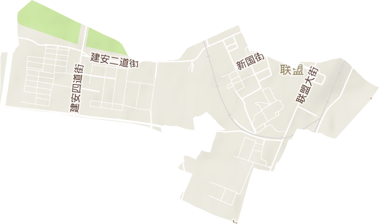 聯盟街道地形圖