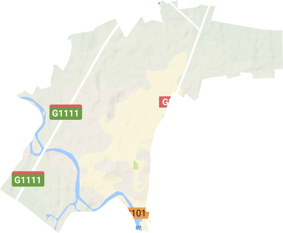 蘭河街道地形圖