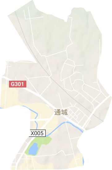 通城街道地形圖