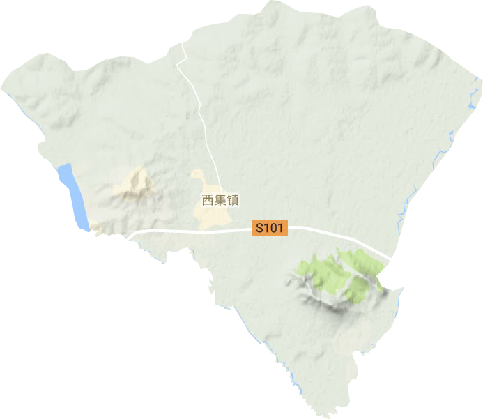 西集鎮(zhèn)地形圖