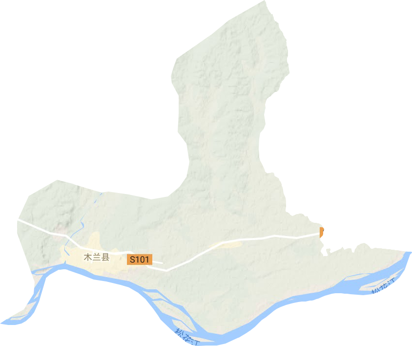 木蘭鎮(zhèn)地形圖