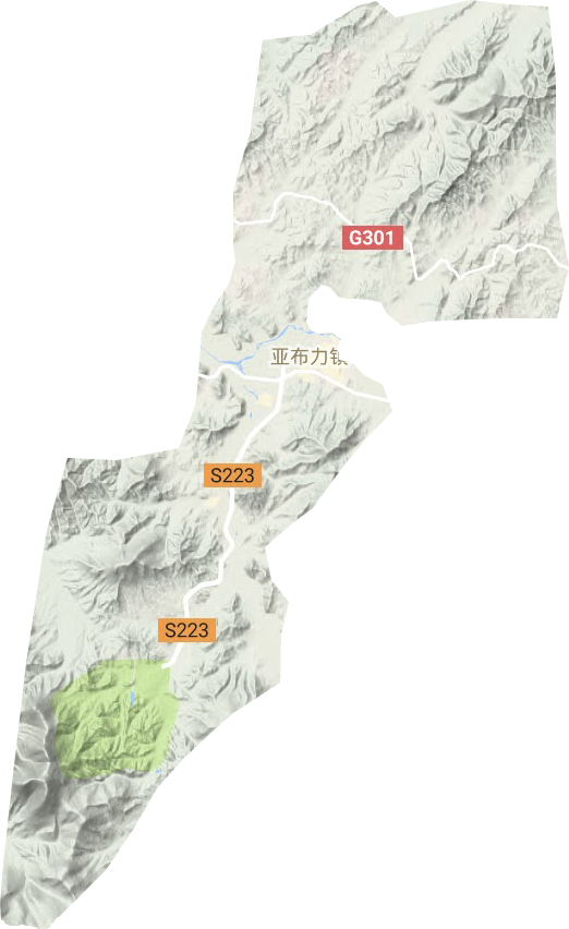亞布力鎮地形圖