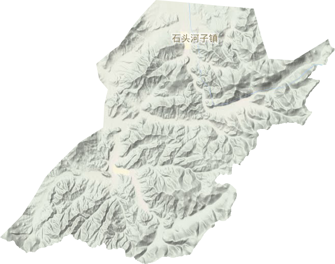 石頭河子鎮地形圖