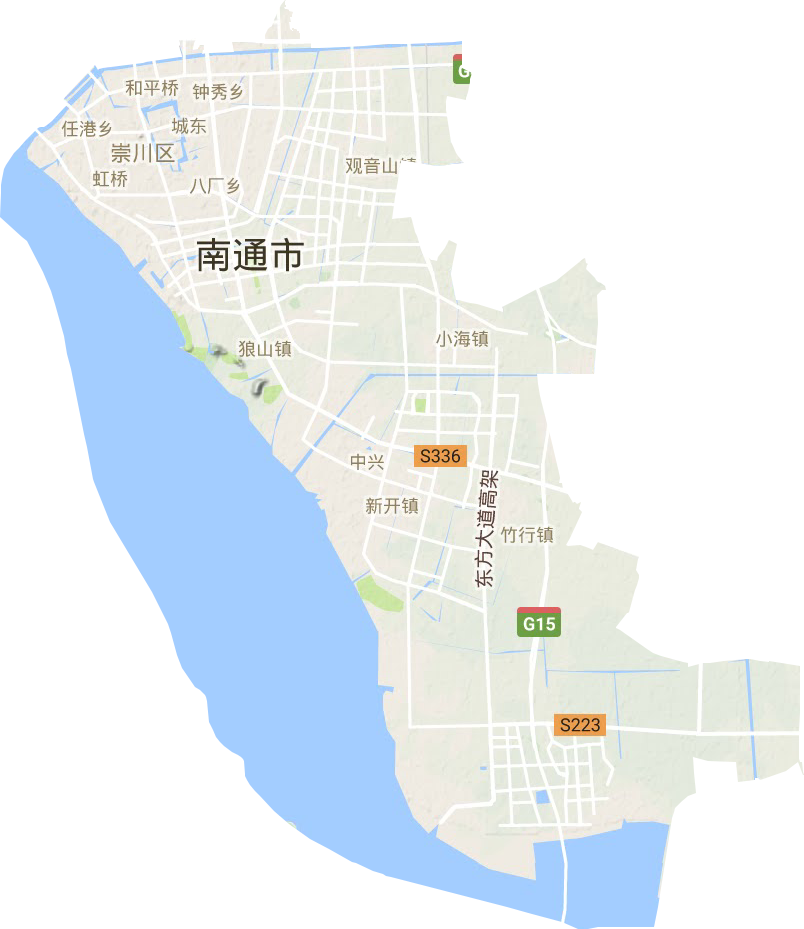 崇川區(qū)地形圖